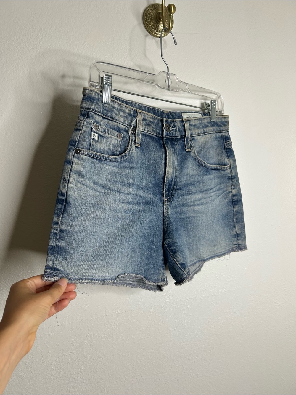 AG Cutoff Denim Jean Raw Unfinished Hem Short Size 26